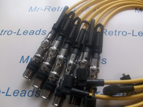 Yellow 8mm Performance Ignition Leads Golf Bora 2.8 24v V6 Ayl Aqp Quality Leads